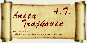 Anita Trajković vizit kartica
